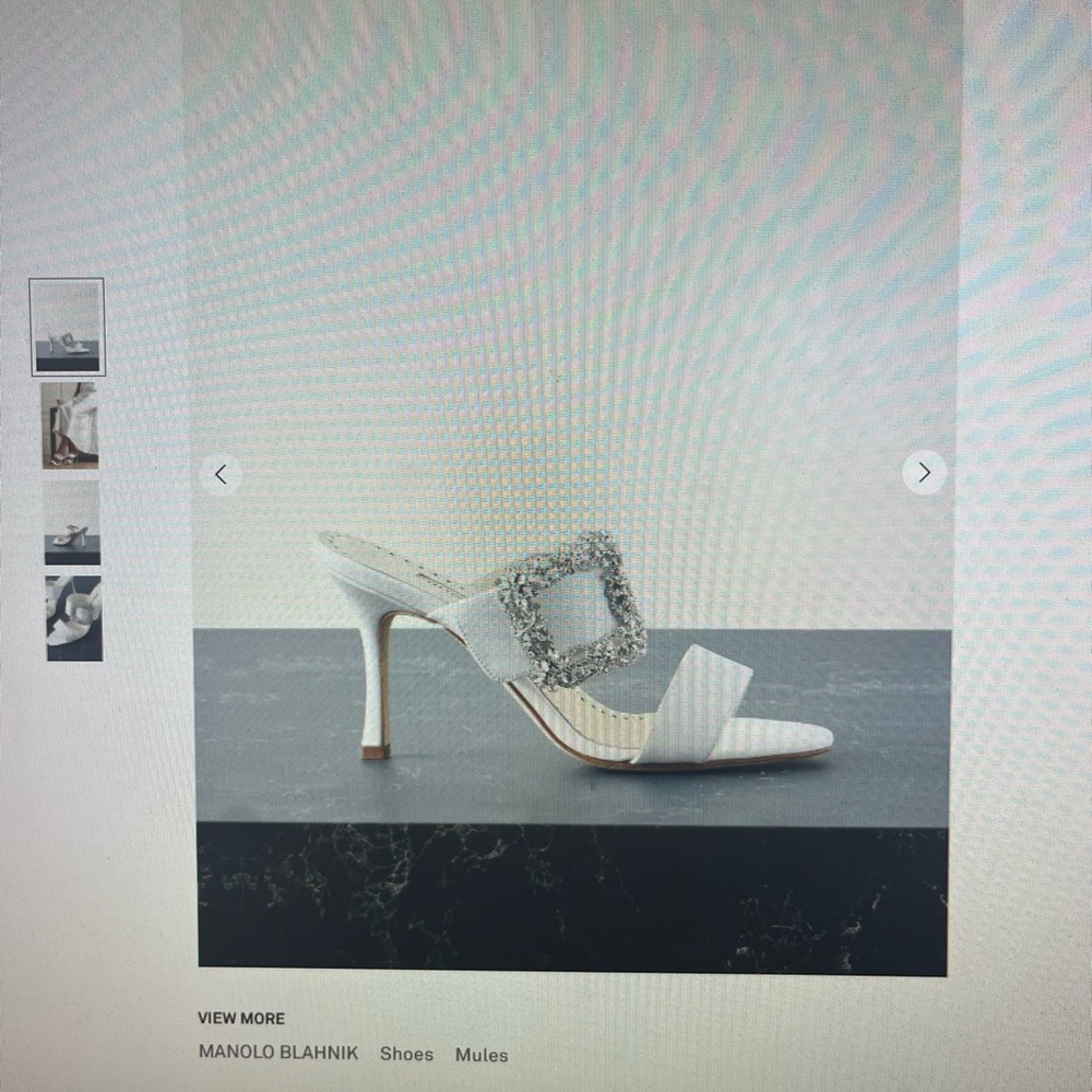 Manolo Blahnik Gable 90 buckled crepe de chine mules